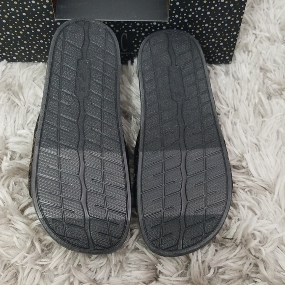 INC black  slip on slippers size  Medium 7/8 - Picture 4 of 7